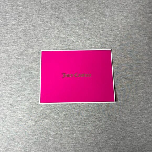 Juicy Couture Vintage Pink 9” x 6.5” Paper Receipt Slip Cover Pocket Case - Picture 1 of 6